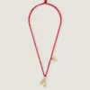 Lucky Charms-halsband i siden och metall