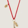 Lucky Charms-halsband i siden och metall
