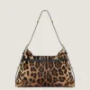 Medium Voyou Bag i kalvskinn med ponnyeffekt och leopardmönster