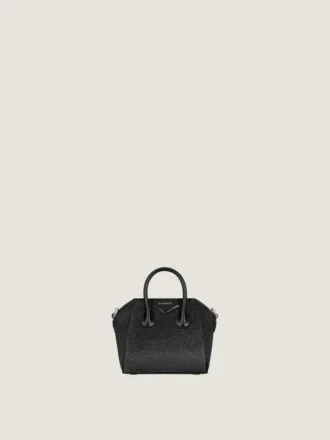 Micro Antigona Bag i satin med strass