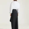 Midi-kjol i laminerad ull och mohair Midi-kjol i laminerad ull och mohair