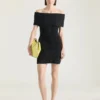 Off-shoulder-miniklänning i ull Off-shoulder-miniklänning i ull