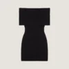 Off-shoulder-miniklänning i ull Off-shoulder-miniklänning i ull