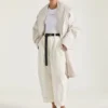 Parka med dragkedja och sjalkrage i bomull Parka med dragkedja och sjalkrage i bomull