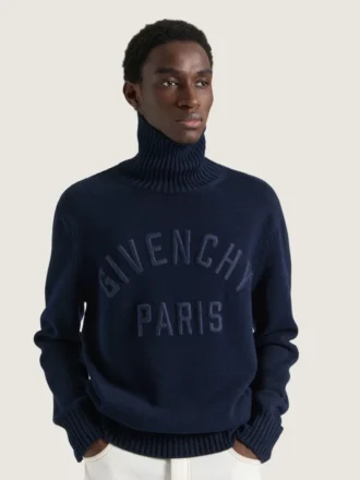Polotröja i bomull med Givenchy Paris-broderi