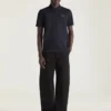 polotröja i bomull med Givenchy Paris-grosgrain polotröja i bomull med Givenchy Paris-grosgrain