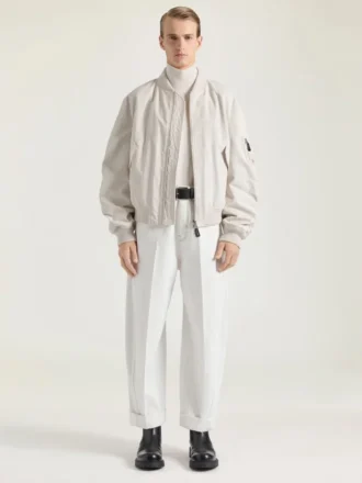 Polotröja i kashmirstickning