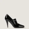 Pumps i lackläder med skuren fyrkantig Givenchy-remsa Pumps i lackläder med skuren fyrkantig Givenchy-remsa