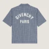 Rutig skjorta i bomull med broderat Givenchy Paris Rutig skjorta i bomull med broderat Givenchy Paris