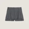 Shorts med dubbla veck i ull Shorts med dubbla veck i ull