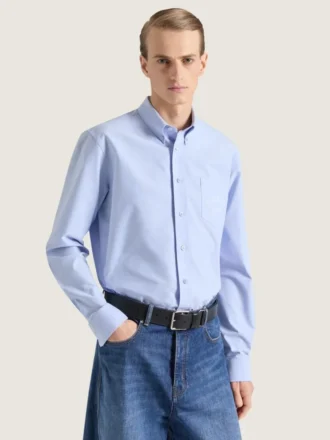 Skjorta i bomulls-oxford med Givenchy Paris-broderi