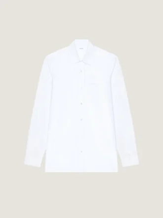 Slim Fit-skjorta i poplin med Givenchy-broderi