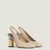 Slingbacks i läder