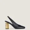 Slingbacks i läder Slingbacks i läder