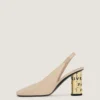 Slingbacks i läder