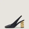 Slingbacks i läder Slingbacks i läder