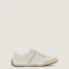 Smala sneakers i målat mesh och mocka