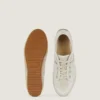 Smala sneakers i målat mesh och mocka