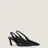 spikiga slingbacks i läder spikiga slingbacks i läder