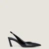 spikiga slingbacks i läder spikiga slingbacks i läder