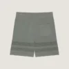 Stickade shorts med meshdetaljer