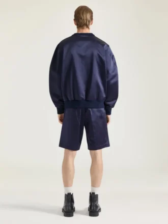 Sweatshirt i satin med Givenchy Paris-broderi