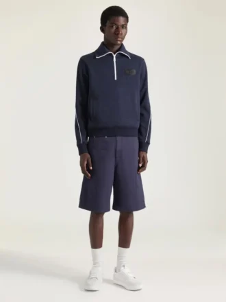 Sweatshirt i ull med dragkedja och Givenchy Paris-märke