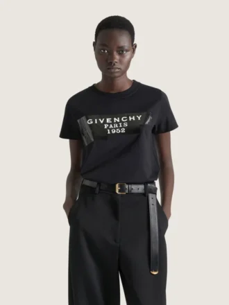 T-shirt i bomull med Givenchy-bandtryck