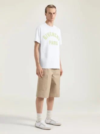 T-shirt i bomull med Givenchy Paris-broderi