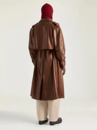 Trenchcoat i läder