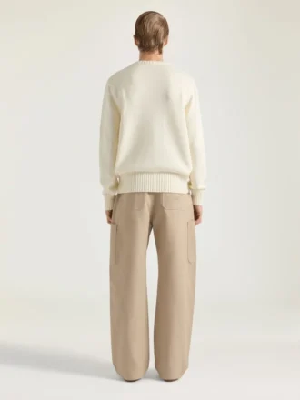 Tröja i bomullstrikå med Givenchy Paris-broderi