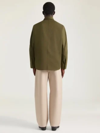 Över skjorta med couture-sömmar i bomull och Givenchy Paris-märke