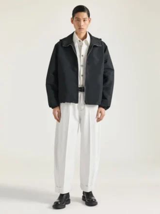 Vindjacka i polyfaille med broderat Givenchy-märke