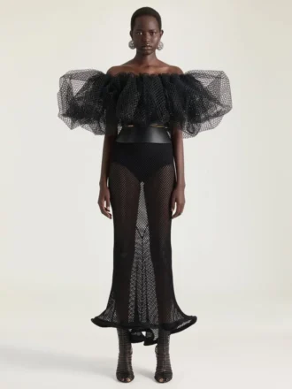 Volangklänning i mesh