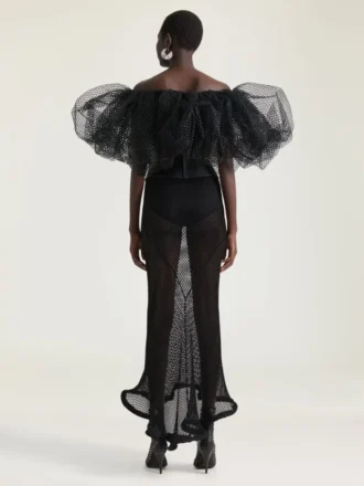 Volangklänning i mesh