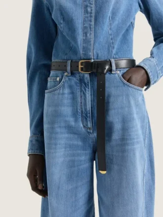 Voyou-bälte i glansigt läder