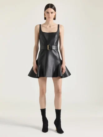 Voyou stort bälte i glansigt läder